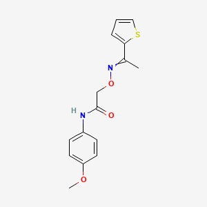 N-(4-methoxyphenyl)-2-(1-thiophen-2-ylethylideneamino)oxyacetamide