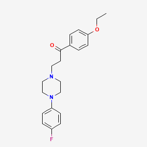 molecular formula C21H25FN2O2 B10802302 1-(4-Ethoxyphenyl)-3-[4-(4-fluorophenyl)piperazino]-1-propanone 