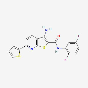 3-amino-N-(2,5-difluorophenyl)-6-thiophen-2-ylthieno[2,3-b]pyridine-2-carboxamide