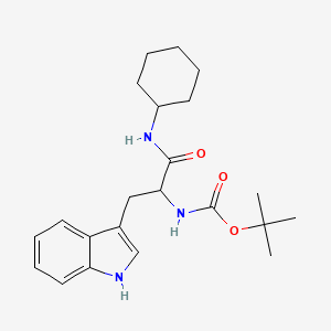 tert-butyl N-[1-(cyclohexylamino)-3-(1H-indol-3-yl)-1-oxopropan-2-yl]carbamate