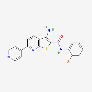 3-amino-N-(2-bromophenyl)-6-(pyridin-4-yl)thieno[2,3-b]pyridine-2-carboxamide