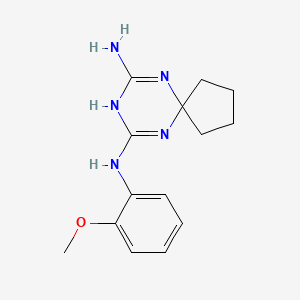 9-N-(2-methoxyphenyl)-6,8,10-triazaspiro[4.5]deca-6,9-diene-7,9-diamine