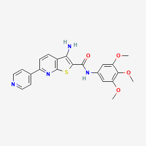 3-amino-6-(pyridin-4-yl)-N-(3,4,5-trimethoxyphenyl)thieno[2,3-b]pyridine-2-carboxamide