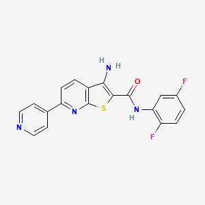 3-amino-N-(2,5-difluorophenyl)-6-(pyridin-4-yl)thieno[2,3-b]pyridine-2-carboxamide