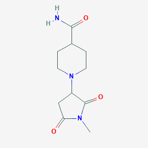 1-(1-Methyl-2,5-dioxopyrrolidin-3-yl)piperidine-4-carboxamide