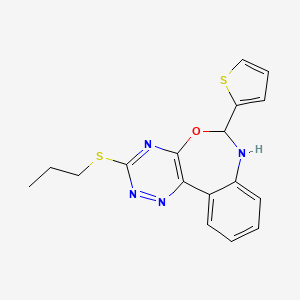 3-(Propylsulfanyl)-6-(2-thienyl)-6,7-dihydro[1,2,4]triazino[5,6-d][3,1]benzoxazepine