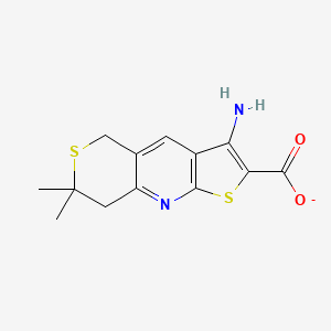 3-amino-7,7-dimethyl-7,8-dihydro-5H-thieno[2,3-b]thiopyrano[3,4-e]pyridine-2-carboxylate