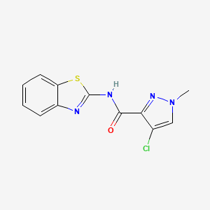 N-(1,3-benzothiazol-2-yl)-4-chloro-1-methylpyrazole-3-carboxamide