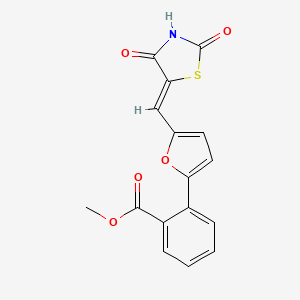 Methyl (Z)-2-(5-((2,4-dioxothiazolidin-5-ylidene)methyl)furan-2-yl)benzoate