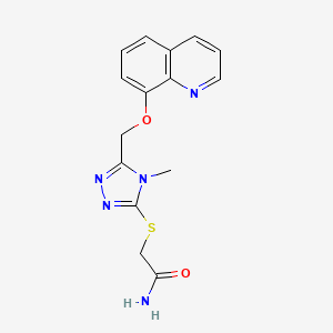 2-[4-Methyl-5-(8-quinolyloxymethyl)-1,2,4-triazol-3-ylthio]acetamide