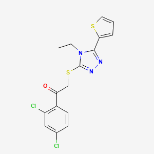 1-(2,4-dichlorophenyl)-2-{[4-ethyl-5-(thiophen-2-yl)-4H-1,2,4-triazol-3-yl]sulfanyl}ethanone