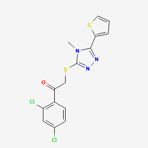 1-(2,4-dichlorophenyl)-2-{[4-methyl-5-(thiophen-2-yl)-4H-1,2,4-triazol-3-yl]sulfanyl}ethanone