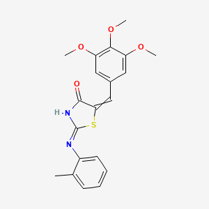 2-(2-Methylphenyl)imino-5-[(3,4,5-trimethoxyphenyl)methylidene]-1,3-thiazolidin-4-one