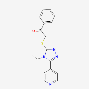 4-Ethyl-5-(4-pyridinyl)-3-(benzoylmethylthio)-4H-1,2,4-triazol