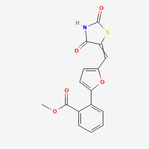 Methyl 2-{5-[(2,4-dioxo-1,3-thiazolidin-5-ylidene)methyl]furan-2-yl}benzoate