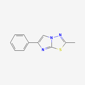 molecular formula C11H9N3S B10802607 2-Methyl-6-phenylimidazo[2,1-b][1,3,4]thiadiazole 