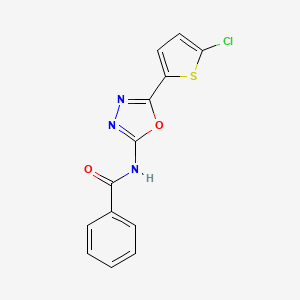 N-(5-(5-chlorothiophen-2-yl)-1,3,4-oxadiazol-2-yl)benzamide