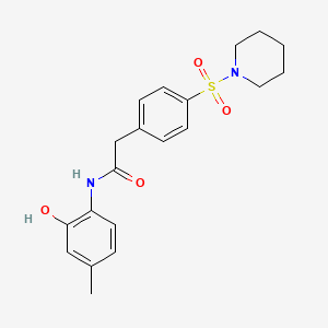 N-(2-hydroxy-4-methylphenyl)-2-(4-piperidin-1-ylsulfonylphenyl)acetamide