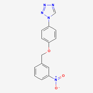 molecular formula C14H11N5O3 B10802646 1-[4-[(3-Nitrophenyl)methoxy]phenyl]tetrazole 