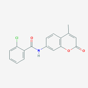 molecular formula C17H12ClNO3 B10802652 2-chloro-N-(4-methyl-2-oxochromen-7-yl)benzamide CAS No. 847795-49-7