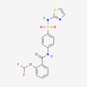 2-(difluoromethoxy)-N-{4-[(1,3-thiazol-2-yl)sulfamoyl]phenyl}benzamide