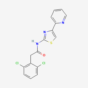 2-(2,6-dichlorophenyl)-N-(4-pyridin-2-yl-1,3-thiazol-2-yl)acetamide