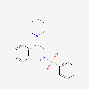 N-[2-(4-methylpiperidin-1-yl)-2-phenylethyl]benzenesulfonamide