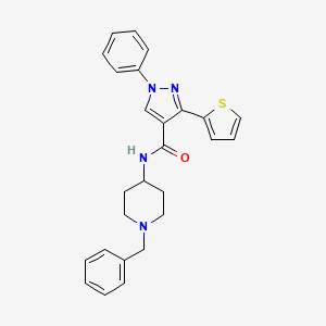 N-(1-benzylpiperidin-4-yl)-1-phenyl-3-thiophen-2-ylpyrazole-4-carboxamide