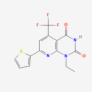 1-ethyl-7-(thiophen-2-yl)-5-(trifluoromethyl)-1H,2H,3H,4H-pyrido[2,3-d]pyrimidine-2,4-dione