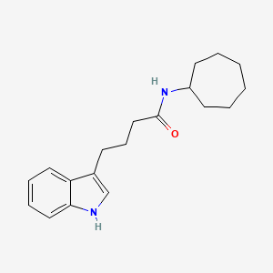 molecular formula C19H26N2O B10802778 N-cycloheptyl-4-(1H-indol-3-yl)butanamide 