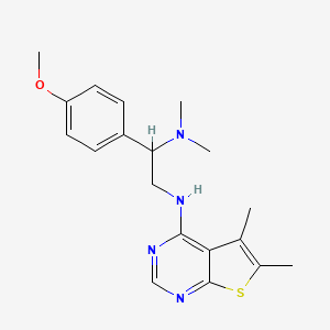 [2-[(5,6-Dimethylthieno[2,3-d]pyrimidin-4-yl)amino]-1-(4-methoxyphenyl)ethyl]-dimethyl-amine