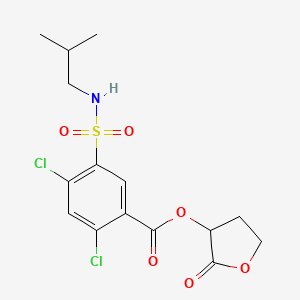 (2-Oxooxolan-3-yl) 2,4-dichloro-5-(2-methylpropylsulfamoyl)benzoate