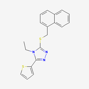 4-Ethyl-3-(naphthalen-1-ylmethylsulfanyl)-5-thiophen-2-yl-1,2,4-triazole