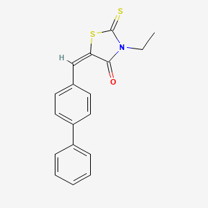 (5E)-3-ethyl-5-[(4-phenylphenyl)methylidene]-2-sulfanylidene-1,3-thiazolidin-4-one