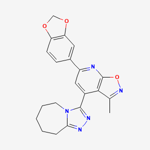 6-(Benzo[d][1,3]dioxol-5-yl)-3-methyl-4-(6,7,8,9-tetrahydro-5H-[1,2,4]triazolo[4,3-a]azepin-3-yl)isoxazolo[5,4-b]pyridine