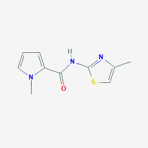 molecular formula C10H11N3OS B10802856 1-methyl-N-(4-methyl-1,3-thiazol-2-yl)pyrrole-2-carboxamide 