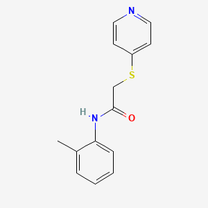 N-(2-methylphenyl)-2-pyridin-4-ylsulfanylacetamide