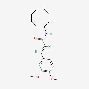 molecular formula C19H27NO3 B10802884 (2E)-N-cyclooctyl-3-(3,4-dimethoxyphenyl)prop-2-enamide 