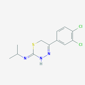 molecular formula C12H13Cl2N3S B10802898 5-(3,4-dichlorophenyl)-N-propan-2-yl-6H-1,3,4-thiadiazin-2-amine 