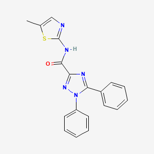 N-(5-methyl-1,3-thiazol-2-yl)-1,5-diphenyl-1,2,4-triazole-3-carboxamide