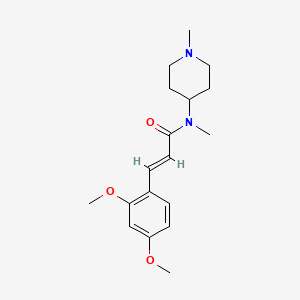 (E)-3-(2,4-dimethoxyphenyl)-N-methyl-N-(1-methylpiperidin-4-yl)prop-2-enamide