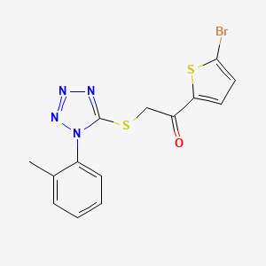 1-(5-Bromothiophen-2-yl)-2-[1-(2-methylphenyl)tetrazol-5-yl]sulfanylethanone