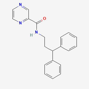 N-(3,3-diphenylpropyl)pyrazine-2-carboxamide