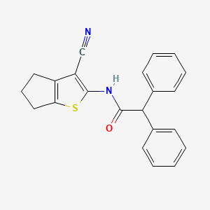 N-(3-cyano-5,6-dihydro-4H-cyclopenta[b]thiophen-2-yl)-2,2-diphenylacetamide