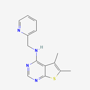 5,6-dimethyl-N-(pyridin-2-ylmethyl)thieno[2,3-d]pyrimidin-4-amine