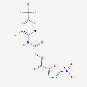 [2-[[3-Chloro-5-(trifluoromethyl)pyridin-2-yl]amino]-2-oxoethyl] 5-nitrofuran-2-carboxylate