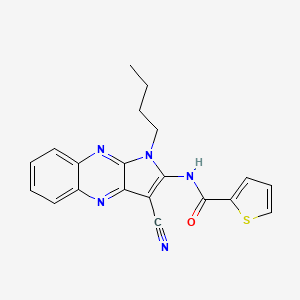 molecular formula C20H17N5OS B10803009 N-(1-butyl-3-cyanopyrrolo[3,2-b]quinoxalin-2-yl)thiophene-2-carboxamide 