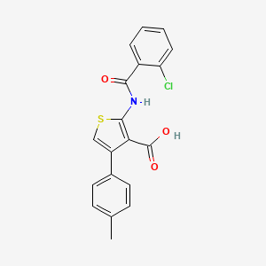 molecular formula C19H14ClNO3S B10803012 2-{[(2-Chlorophenyl)carbonyl]amino}-4-(4-methylphenyl)thiophene-3-carboxylic acid 