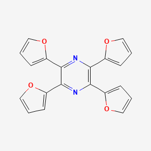 molecular formula C20H12N2O4 B10803038 2,3,5,6-Tetrakis(furan-2-yl)pyrazine 