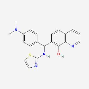 7-[[4-(Dimethylamino)phenyl]-(1,3-thiazol-2-ylamino)methyl]quinolin-8-ol